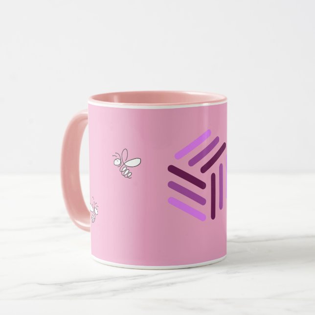 Taza Perro rosa de la apicultora (Anverso izquierdo)