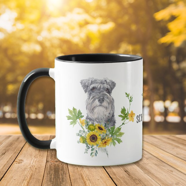 Taza Perro Schnauzer Eucalipto Girasol (Subido por el creador)