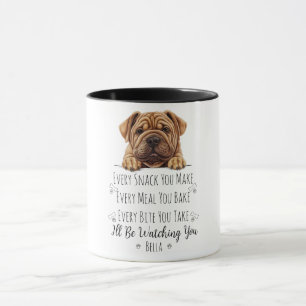 Taza Perro Shar Pei Lindo Divertido Personalizado