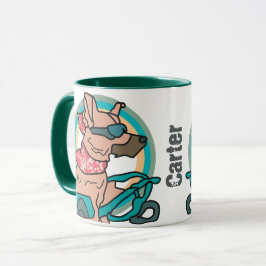 Taza Perro Street Retro con gafas de sol | Divertido