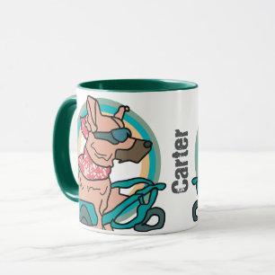 Taza Perro Street Retro con gafas de sol Divertido