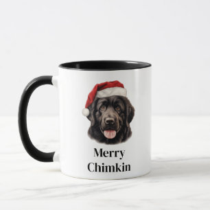 Taza Perro Terranova sombrero de Santa Navidad
