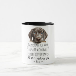 Taza Perro Weimaraner Lindo Divertido Personalizado