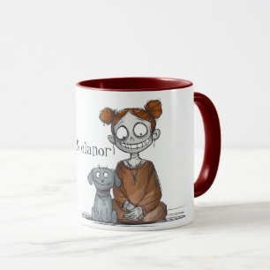 Taza Perro y Chica fantasmal