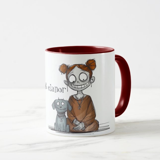 Taza Perro y Chica fantasmal (Anverso derecho)
