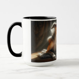 Taza perro y gato tomando el sol juntos.