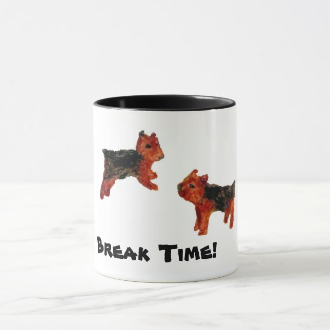 Taza Perros adorables Mascotas de arte Personalizado (Centro)