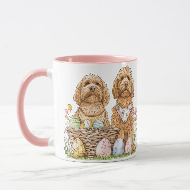 Taza Perros de Easter Goldendoodle (Izquierda)