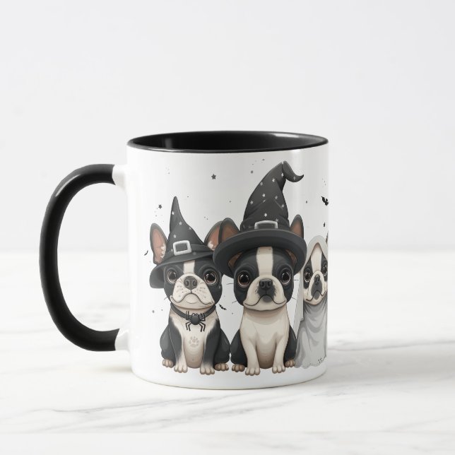 Taza Perros de Halloween Boston Terrier (Izquierda)