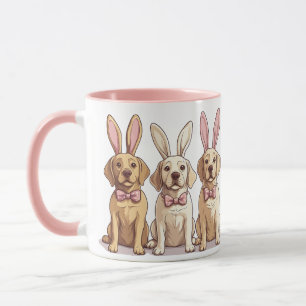 Taza Perros de Labrador Retriever Amarillo de Pascua