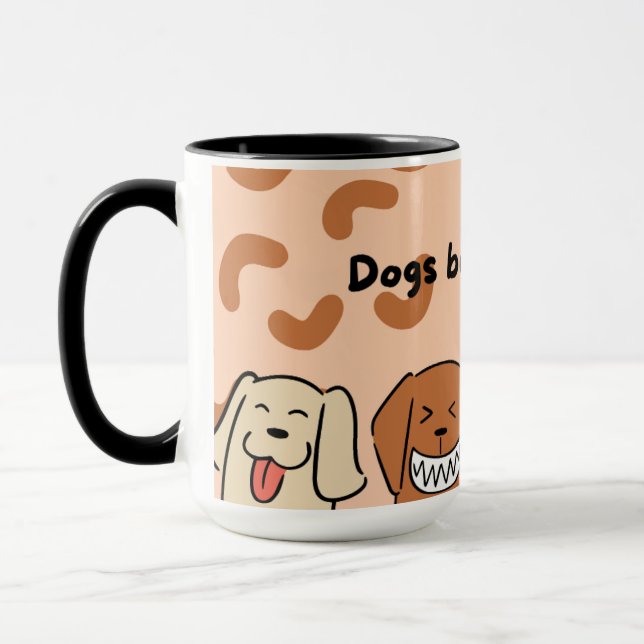 Taza Perros divertidos antes que hombres, amantes del c (Izquierda)