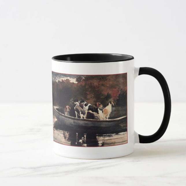 Taza Perros en un bote de Winslow Homer (Derecha)