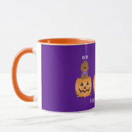 Taza Perros felices de Halloween en calabazas