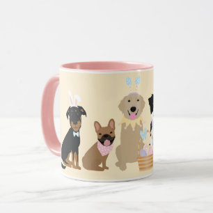 Taza Perros felices de Pascua
