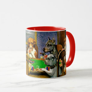 Taza Perros jugando al póquer