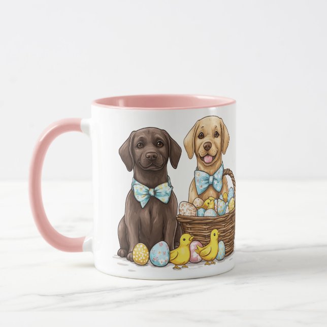 Taza Perros Labrador Retriever de Pascua (Izquierda)