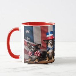 Taza Perros patrióticos 4 de julio