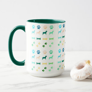 Taza Perros, pinturas y huesos de perro tazón de café