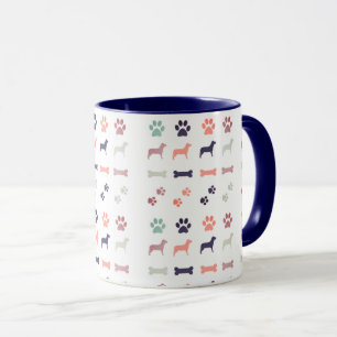 Taza Perros, pinturas y huesos de perro tazón de café