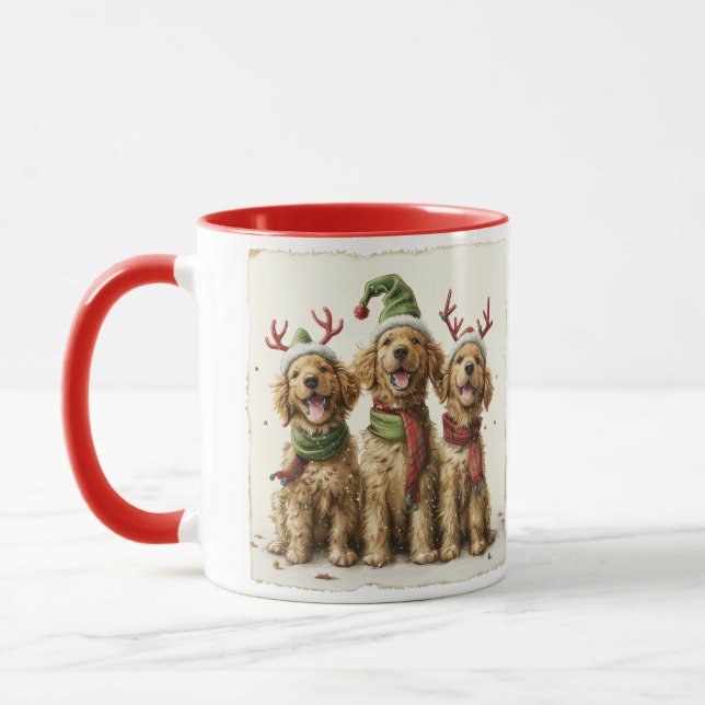 Taza Perros recuperadores de oro de navidades (Izquierda)