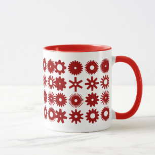 Taza Perros - Rojo rubí sobre blanco