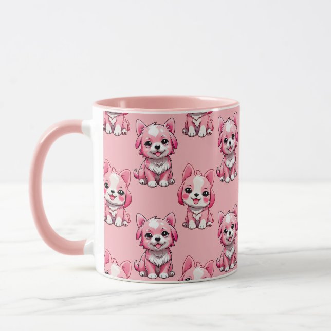 Taza Perros rosados lindos (Izquierda)