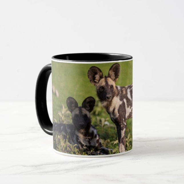 Taza Perros salvajes africanos en Tanzania (Anverso izquierdo)