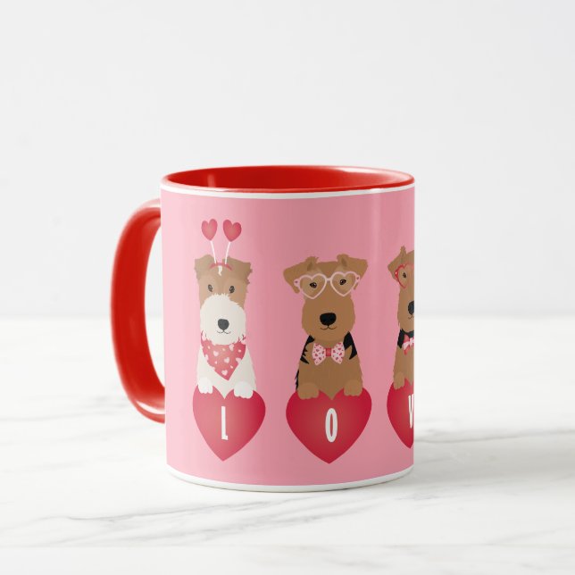 Taza Perros terrier de Valentine Welsh Fox (Anverso izquierdo)