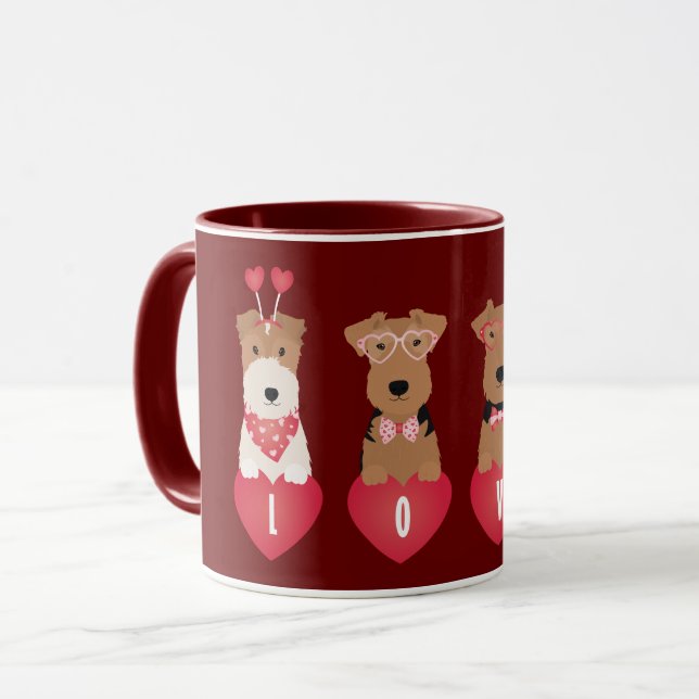 Taza Perros terrier de Valentine Welsh Fox (Anverso izquierdo)