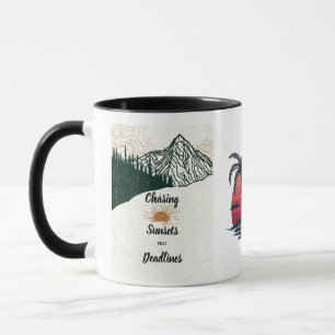 Taza Persiguiendo atardeceres no plazos Montaña Wanderl