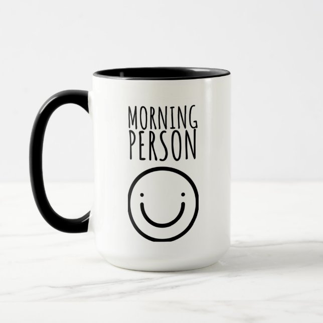 Taza Persona feliz cara de la mañana (Izquierda)