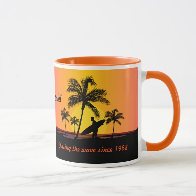 Taza Persona que practica surf personalizada que (Derecha)