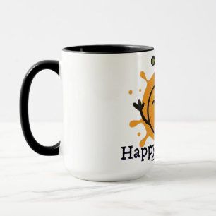 Taza Personaje adorable y feliz de fruta naranja