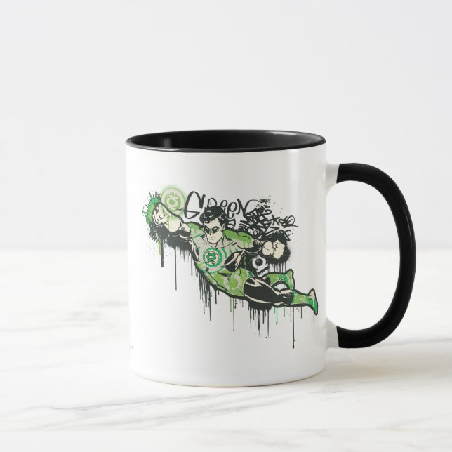 Taza Personaje de graffiti de linterna verde (Derecha)