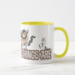 Taza Personajes de Donde viven los monstruos en el logo