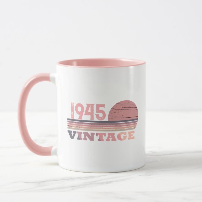 Taza Personaliazed ochenta vintage fiesta de cumpleaños (Izquierda)