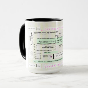 Taza Personalice este café de tarjeta de embarque