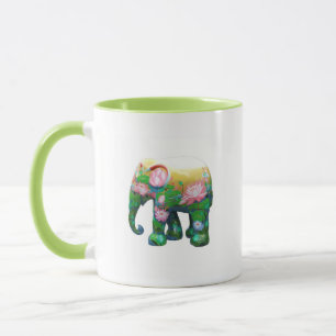 Taza Personalice las flores animales de África de la