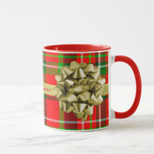 Taza Personalice: Regalo de Navidad y cintas del tartán