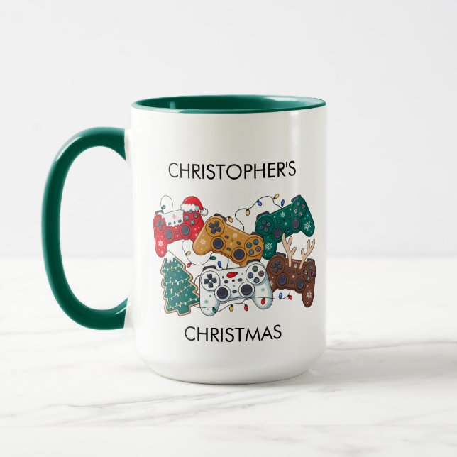 Taza Personalised Gamer Christmas (Izquierda)