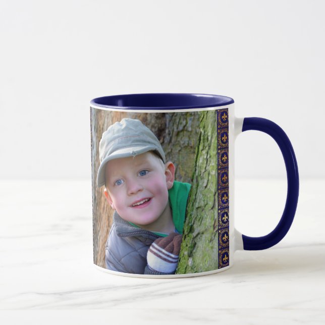 Taza Personaliza 2 Café Azul De La Armada Fotográfica P (Derecha)