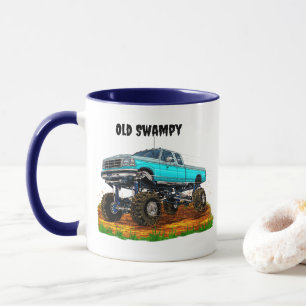 Taza Personaliza Camión Antiguo Con Elevación Enorme En