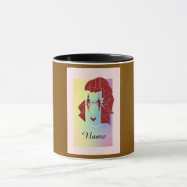 Taza Personaliza el divertido "Mocha Brown Glare"