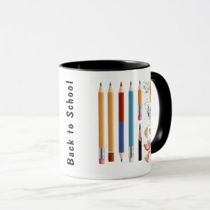 Taza Personaliza el lápiz, vuelve a la escuela