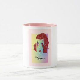 Taza Personaliza el placer clásico del glare blanco