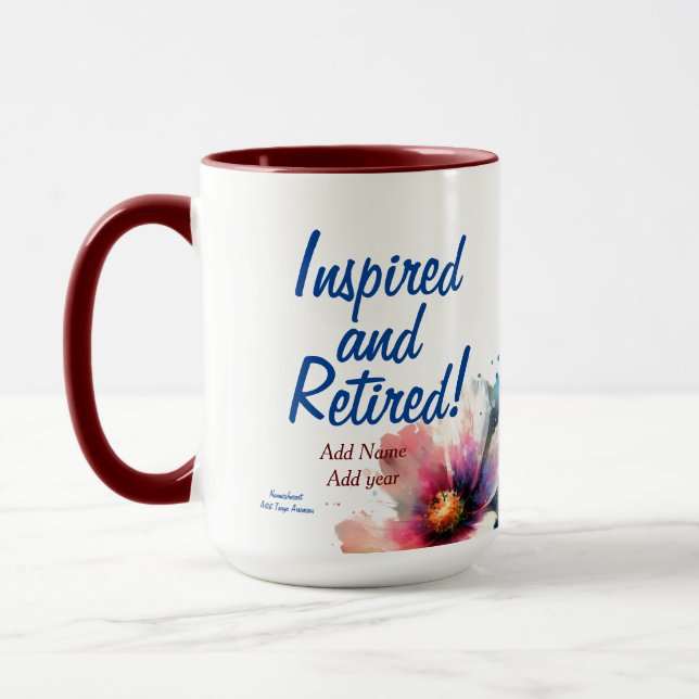 Taza Personaliza el regalo moderno de inspiración y ret (Izquierda)