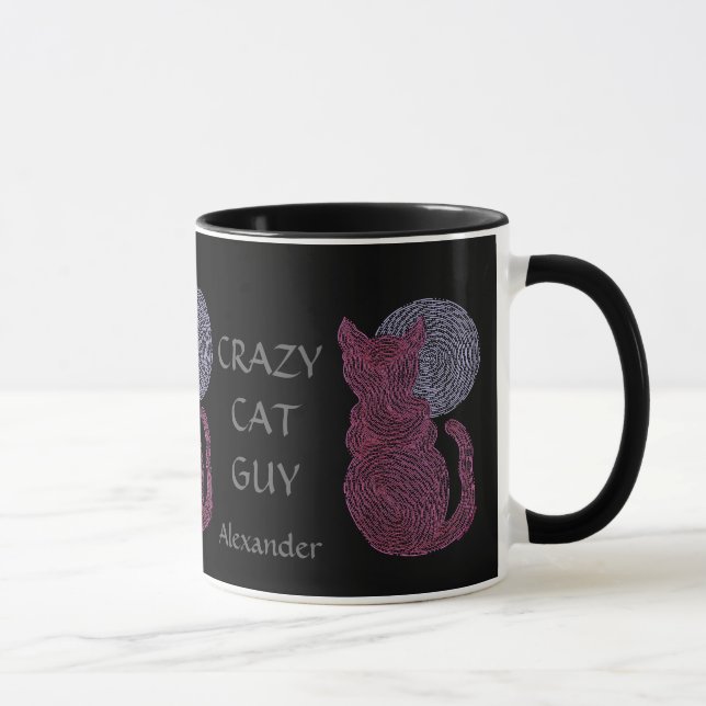 Taza Personaliza Este Loco Tipo Gato Gato Gato Mug (Derecha)