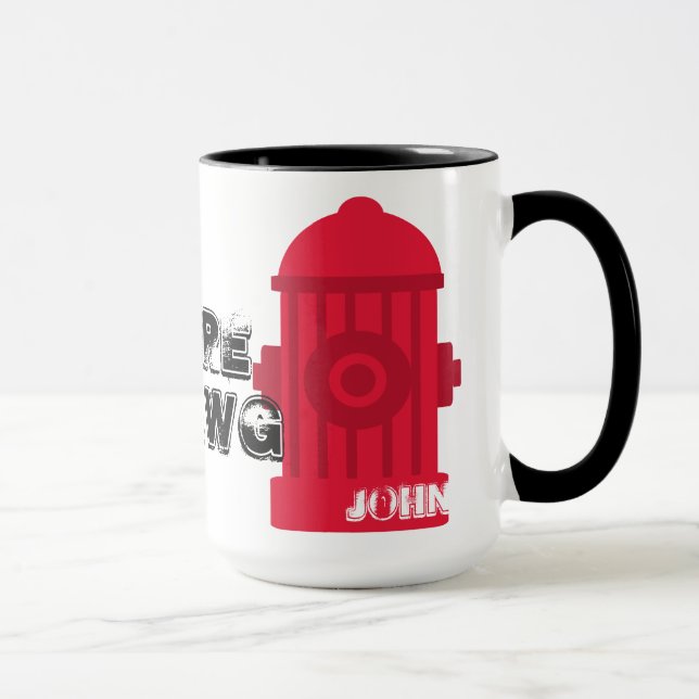 Taza Personaliza Fire Dawg Ringer Mug (Derecha)