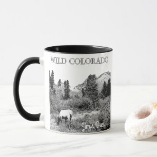 Taza Personaliza la Naturaleza Salvaje de Alces de Colo