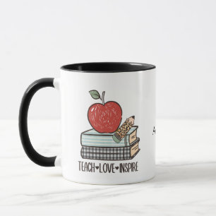 Taza Personaliza Regala Enseña Ama Inspira Regalo Para